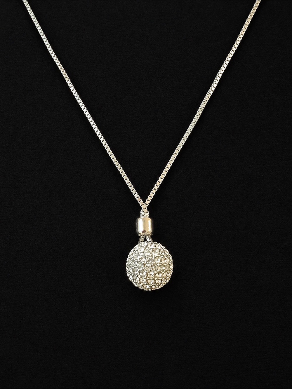 SWAROVSKI Silver Crystal Sphere Pendant Necklace - Women Jewelry